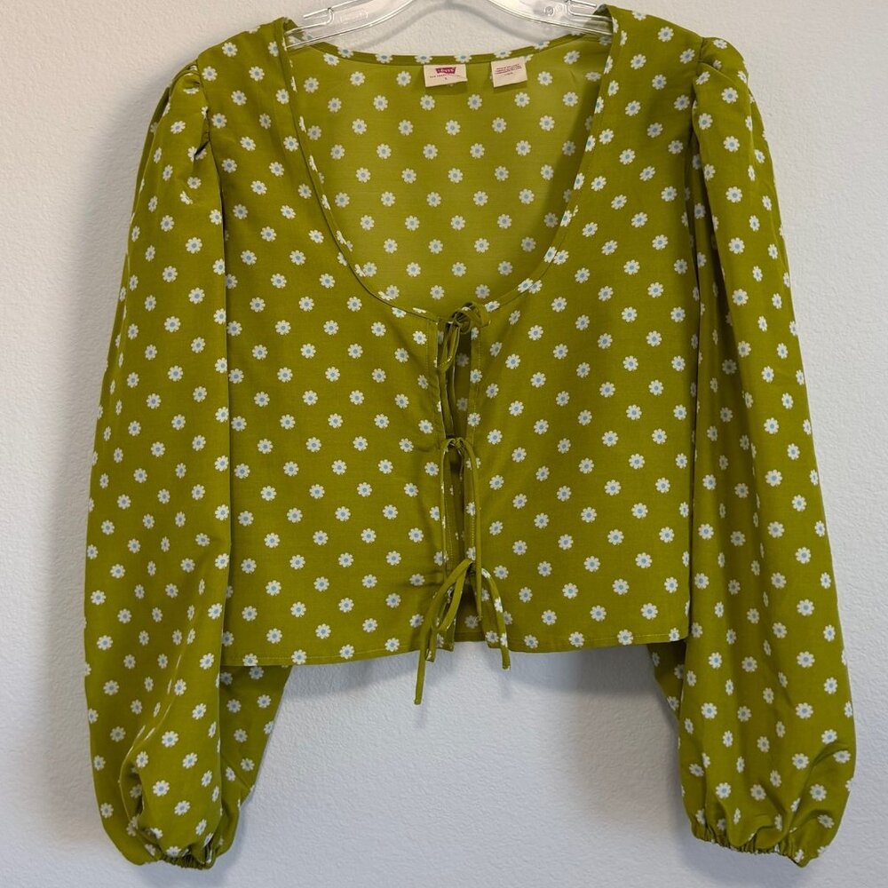 Levi's Green Floral Blouse